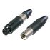 Neutrik NC3FM-C cavo di collegamento XLR Nero, Argento
