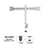 NEWSTAR NM-D135DSILVER supporto da tavolo per Tv a schermo piatto 27