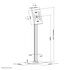 NEWSTAR Supporto da pavimento per tablet