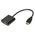 Nilox Link Accessori LKADAT10 Cavo e Adattatore video 0,15 m HDMI + 3.5mm VGA (D-Sub) + 3.5mm Nero