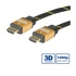 Nilox ROLINE 11.04.5508 cavo HDMI 15 m HDMI tipo A (Standard) Nero, Oro