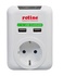 Nilox ROLINE Power Wall Outlet, 2x USB Charger adattatore e invertitore Bianco