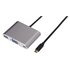 Nilox USB Type-C - VGA/USB Type-C/USB 3.0 M/F VGA/USB Type-C/USB 3.0 Argento