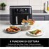 Ninja Foodi Max Dual Zone Friggitrice ad Aria digitale, 2 Cestelli Antiaderenti, 9.5L, 6 in 1, Massima Croccantezza, Frigge Senza Olio, Arrostisce, Cottura Forno, Disidrata, 8 Porzioni AF400EU