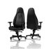 Noblechairs ICON Sedia da gioco in vera pelle - nero/nero