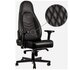 Noblechairs ICON Sedia da gioco in vera pelle - nero/nero