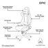 Noblechairs Sedia da gioco EPIC - bianco/nero