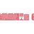 Pantone PT-MK004S Kit Tastiera e Mouse Wireless Rosa