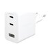 PanzerGlass empower™ by ® Turbo 70W Caricatore Multiplo incl. 2 x USB-C + USB-A | EU Plug | Bianco Argento