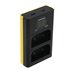 Patona Carica Batterie Dual LCD USB per Olympus OM-1 BLX-1