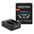 Patona Caricabatteria doppio per Action Cam Life SL3 e SL4