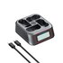Patona Caricabatteria Platinum USB-C PD QC 4 Postazioni FAST CHARGER per EN-EL15 con cavo usb-c