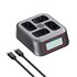 Patona Caricabatteria Platinum USB-C PD QC 4 Postazioni FAST CHARGER per NP-FW50 con cavo usb-c