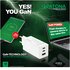 Patona Alimentatore Premium GaN PD65W nero 2xUSB-C 1xUSB-A PD3.0 QC3.0 bianco
