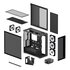 Arctic Xtender, Midi-Tower, E-ATX, RGB, vetro temperato – include supporto GPU verticale e cavo riser, nero