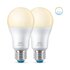 Philips WiZ Lampadina A60 E27 x2