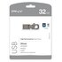 PNY Micro Hook Attaché 32GB USB 2.0 Metallico