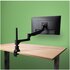 R-GO TOOLS Braccio per monitor R-Go Caparo, braccio per monitor singolo regolabile con molla a gas, portata 3-9 kg, nero