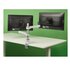 R-GO TOOLS Braccio per monitor R-Go Zepher, braccio regolabile per doppio monitor, capacità di carico fino a 8 kg, nero