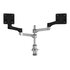 R-GO TOOLS Braccio per monitor R-Go Zepher, braccio regolabile per doppio monitor, capacità di carico fino a 8 kg, nero