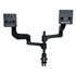 R-GO TOOLS Braccio porta monitor R-Go Caparo, braccio porta monitor doppio regolabile con molla a gas, capacità di carico 3-9 kg, nero