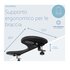 R-GO TOOLS Bracciolo R-Go, ergonomico, simmetrico, con taglio per gli addominali, in schiuma morbida, nero