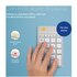 R-GO TOOLS R-Go Numpad Break, tastiera numerica ergonomica con software di pausa, Bluetooth, bianco