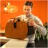 R-GO TOOLS R-Go Viva, in pelle pieno fiore, ergonomico con supporto integrato per laptop, marrone