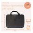 R-GO TOOLS R-Go Viva, in pelle pieno fiore, ergonomico con supporto per laptop integrato, prodotto sociale, nero