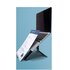 R-GO TOOLS Supporto per laptop R-Go Riser Document, supporto ergonomico, pieghevole e regolabile con portadocumenti, nero