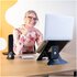 R-GO TOOLS Supporto per laptop R-Go Riser Document, supporto ergonomico, pieghevole e regolabile con portadocumenti, nero
