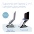 R-GO TOOLS Supporto per laptop R-Go Riser Document, supporto ergonomico, pieghevole e regolabile con portadocumenti, nero
