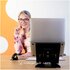 R-GO TOOLS Supporto per laptop R-Go Riser Document, supporto ergonomico, pieghevole e regolabile con portadocumenti, nero