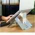 R-GO TOOLS Supporto per laptop R-Go Riser Flexible, supporto per laptop pieghevole e regolabile, in alluminio Hylite, argento