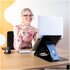 R-GO TOOLS Supporto per tablet e laptop R-Go Riser Duo, adatto per schermi da 10-22 pollici, nero