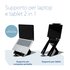 R-GO TOOLS Supporto per tablet e laptop R-Go Riser Duo, adatto per schermi da 10-22 pollici, nero