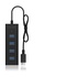 RaidSonic ICY BOX IB-HUB1409-C3 USB 3.2 Gen 1 (3.1 Gen 1) Type-C 5000 Mbit/s Nero