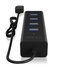 RaidSonic ICY BOX IB-HUB1409-U3 USB 3.2 Gen 1 (3.1 Gen 1) Type-A 5000 Mbit/s Nero
