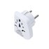 RIVACASE PS4100 W00 adattatore per presa di corrente Tipo C (Europlug) Tipo G (UK) Bianco
