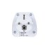 RIVACASE PS4100 W00 adattatore per presa di corrente Tipo C (Europlug) Tipo G (UK) Bianco