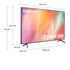 Samsung TV Crystal UHD 4K 50” UE50AU7170 Smart TV Wi-Fi 2021 Grigio