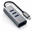 Satechi Hub in Alluminio 2 in1 3 Porte USB 3.0 Tipo-C con Porta Ethernet