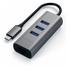 Satechi Hub in Alluminio 2 in1 3 Porte USB 3.0 Tipo-C con Porta Ethernet