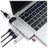 Satechi Pro Hub Adattatore Tipo-C in Alluminio con Ethernet - Uscita Video 4K HDMI, USB-C PD, Gigabit Ethernet, Porte USB 3.0 e Slot Scheda Micro SD Argento