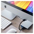Satechi PRO Hub in Alluminio con aggancio, Porta Dati USB-C, 3 USB 3.0, Lettore Schede Micro/SD Compatibile con iMac e iMac PRO 2017 (Argento)
