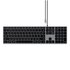 Satechi Slim W3 tastiera Casa USB QWERTZ Tedesco Nero, Grigio