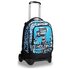 Seven Jack-2WD Trolley zaino Nero, Blu, Bianco Poliestere