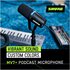 Shure MV7+ Microfono per Podcast-Audio avanzato, pannello a sfioramento a LED, uscite USB-C e XLR, modalità livello automatico, filtro pop digitale, effetti di riverbero, podcasting, streaming -