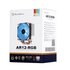 Silverstone AR12 RGB Processore Refrigeratore 12 cm Nero, Acciaio inossidabile, Bianco