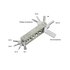 SmallRig Pinza Multiuso Tascabile 9 strumenti Argento
